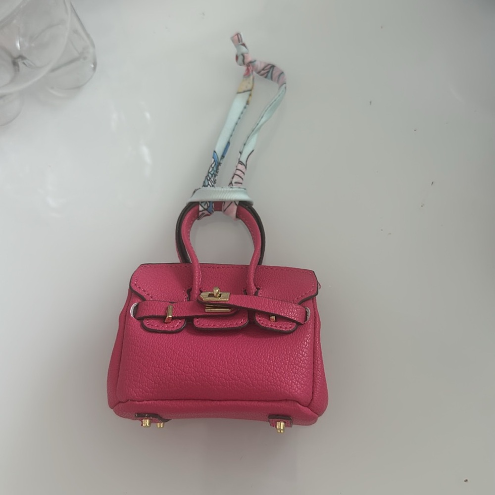 Elegant mini Pink Handbag bag charm - Picture 4 of 5